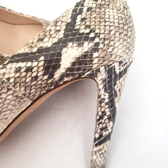 Gastone Lucioli Peep Toe Heels-Python Skin 8.5 - Picture 3 of 8